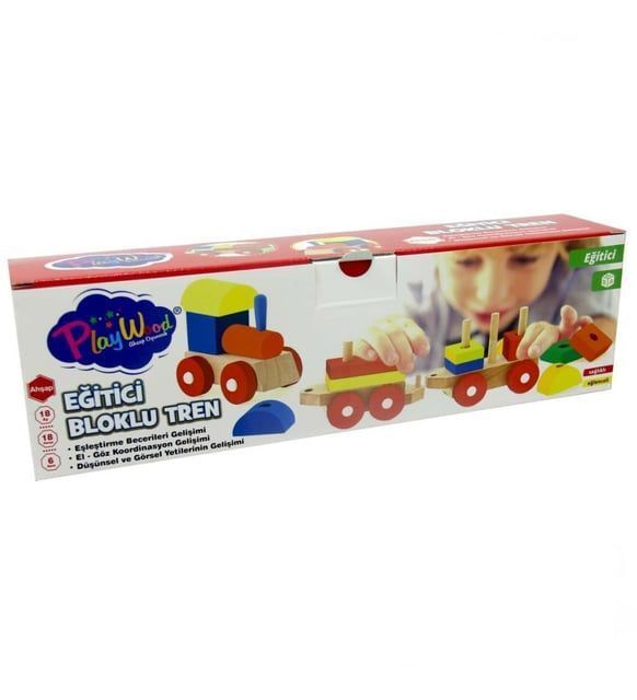 Onyıl Ony-351 Kutuda Ahşap Eğitici Bloklu Tren
