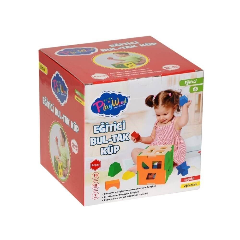 Onyıl Ony-355 Kutuda Ahşap Eğitici Bul-Tak Küp