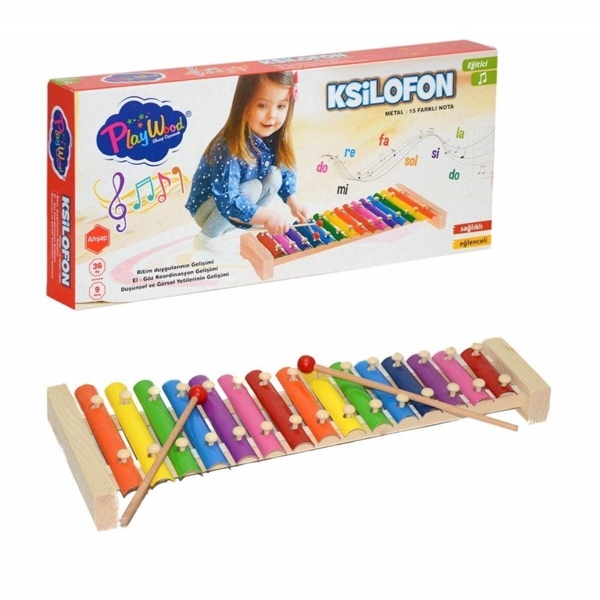 Onyıl Ony-376 Kutuda Metal 15 Notalı Ksilofon