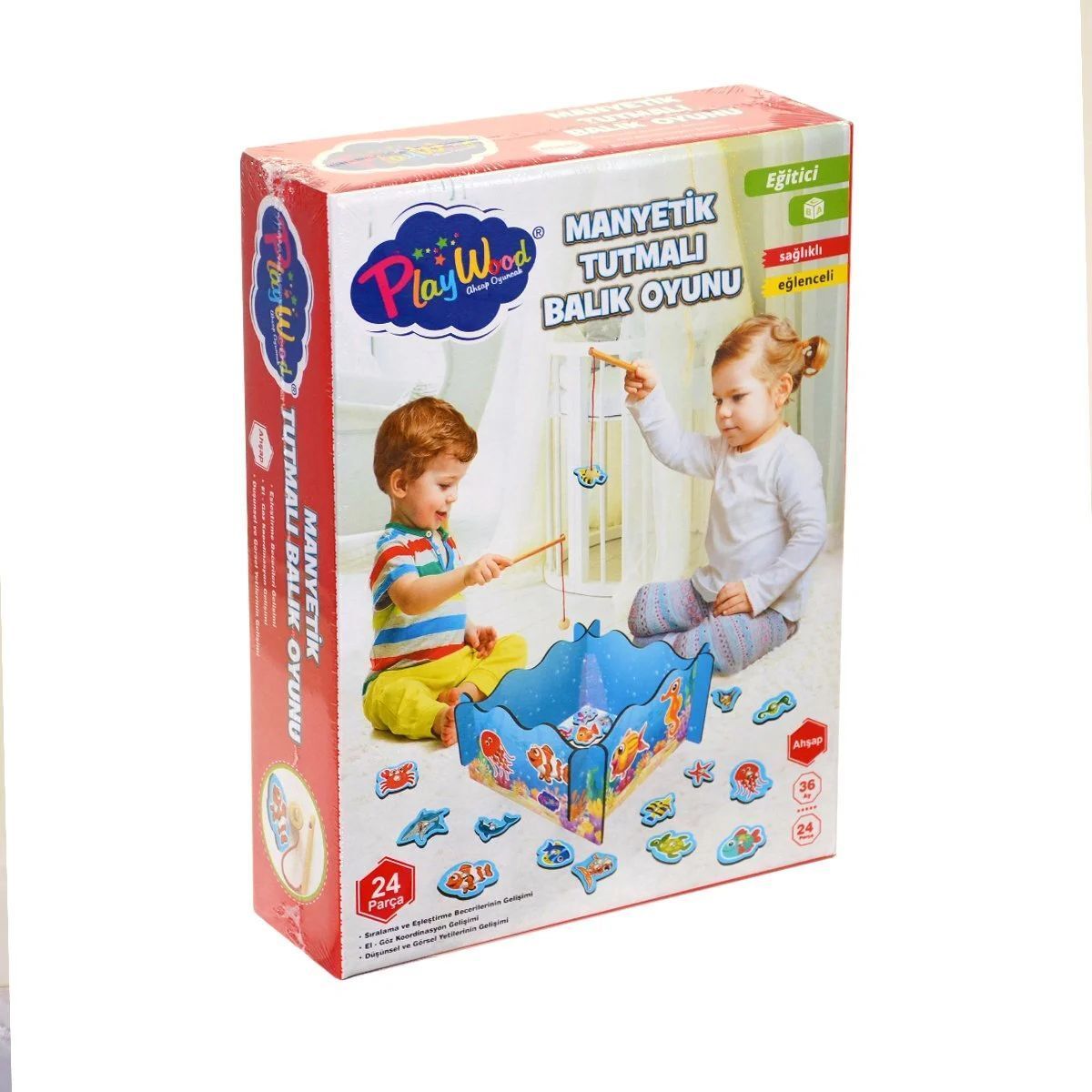 Onyıl Ony-381 Ahşap Manyetik Tutmalı Balık Oyunu *24