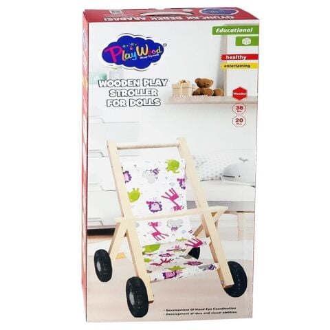 Onyıl Ony-386 Kutuda Ahşap Oyuncak Bebek Arabası *12