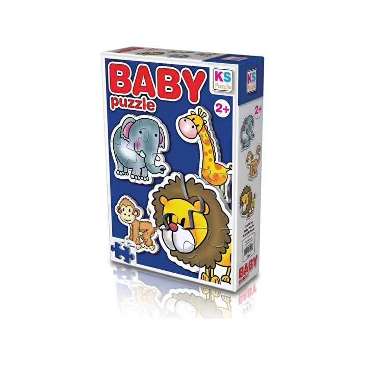 Ks Games 12001 Baby Puzzle 2+3+4+4 (Vahşi Hayvanla