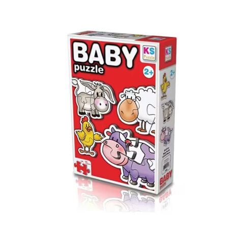 Ks Games 12002 Baby Puzzle 2+3+4+4 (Evcil Hayvanla