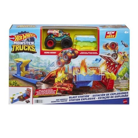 Mattel Hfb12 Hot Wheels Monster Trucks Patlama İstasyonu Oyun Seti*2