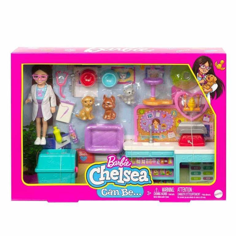Mattel Hgt12 Barbie Chelsea Meslekleri Öğreniyor Veteriner Oyun Seti*4