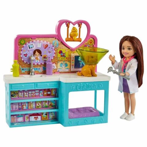 Mattel Hgt12 Barbie Chelsea Meslekleri Öğreniyor Veteriner Oyun Seti*4