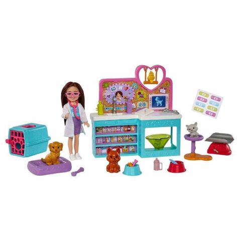 Mattel Hgt12 Barbie Chelsea Meslekleri Öğreniyor Veteriner Oyun Seti*4