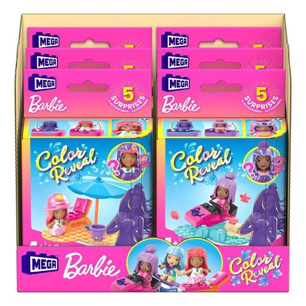 Mattel Hhp85 Mega Barbie Color Reveal Mini Bebekler*6