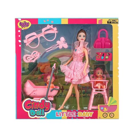 Oydaş 02456 Cındy Doll Pusetli Mama Sandalyeli  Bebek