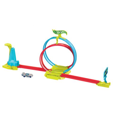Mattel Hpc05 Hw Neon Yarışlar Çifte Çemberde Yarış Seti*3