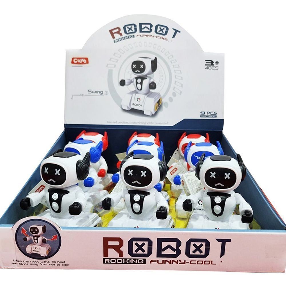 Ctoy-8809-6 Sürtmeli Mini Stantlı Robot 3 Ass