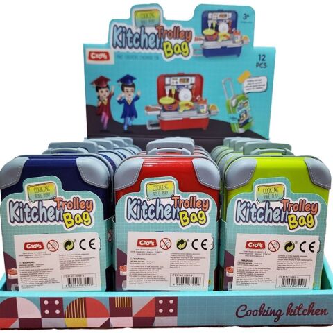 Ctoy-9988-9 Mini Çekçekli Mutfak Çantası 12'Li Stant
