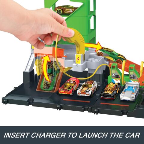Mattel Htn79 Hw Elektrıklı Arac Sarj Istasyonu*2