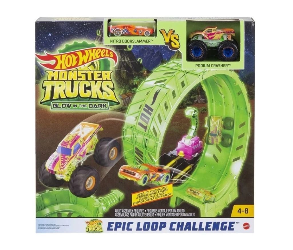 Mattel Hbn02 Karanlıkta Parlayan Çember Yarış*4