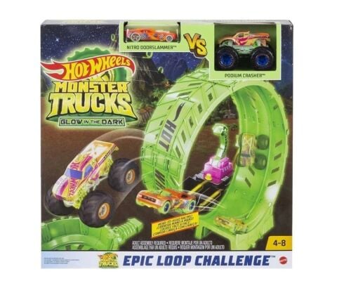 Mattel Hbn02 Karanlıkta Parlayan Çember Yarış*4