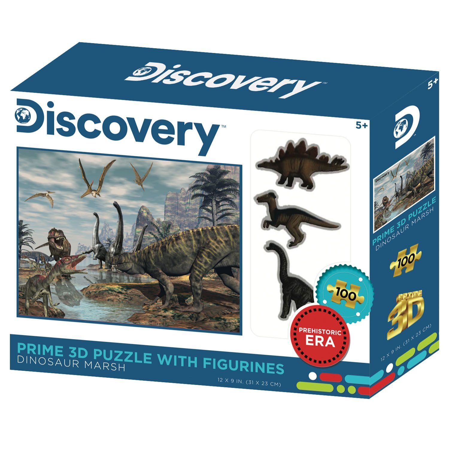 Neco Prm-15546 Prime 3D-Dinozor Bataklığı Figür Set Ve 100 Parça Puzzle