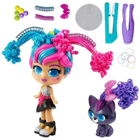 Neco Neco-Sıl-82086 Silverlit Curli Girls Bebek Ve Hayvan 2 Li Set Asorti