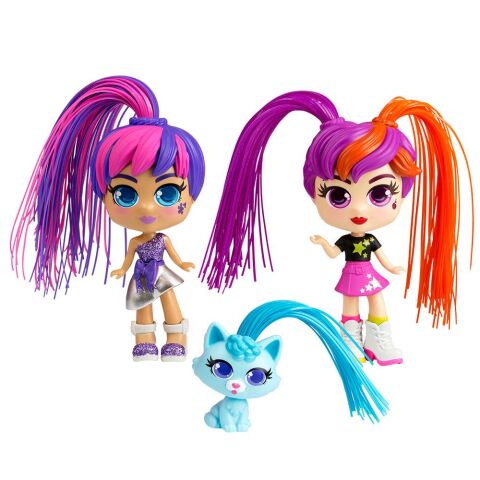 Neco Sıl-82080 Silverlit Curli Girls Bebek Ve Hayvan 3'Lü Set