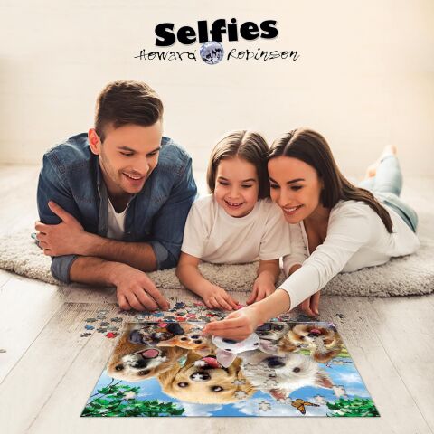 Neco Prm-10376 Prime 3D-Köpek Selfie-500 Parça Yetişkin Puzzle