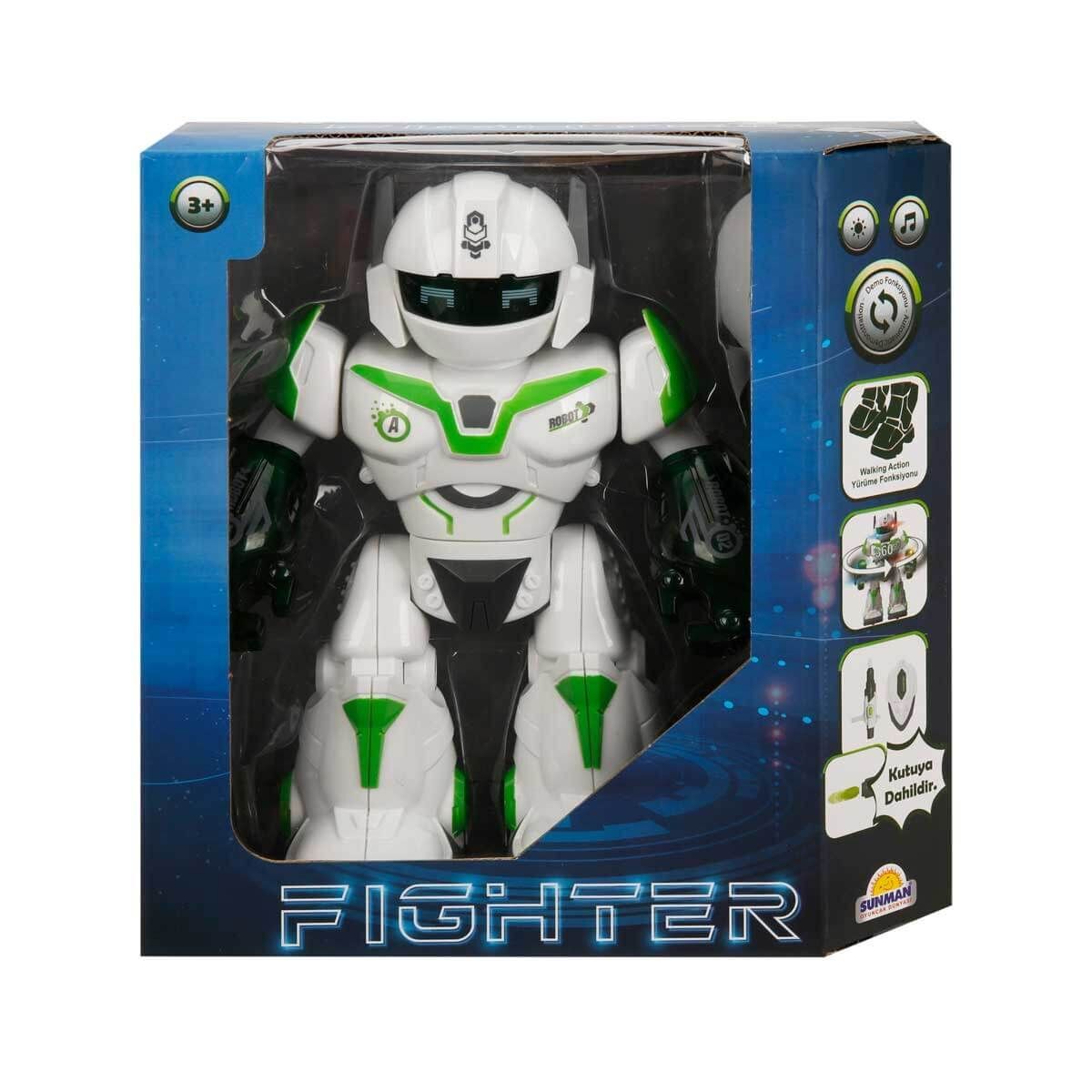 Sunman Sun-Rst-Robot Fıghter Gövdesi 360Drc.Dönen/Yürüyen 22Cm.Ses/Işık B/O Byz. S00002364