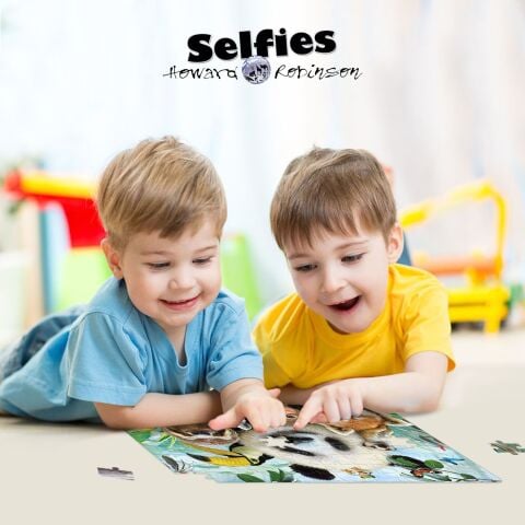 Neco Prm-10541 Prime 3D-Hayvanat Bahçesi Selfie-63 Parça Puzzle