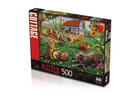 Ks Games 20005 Puzzle 500 Dogs And Cats At Play