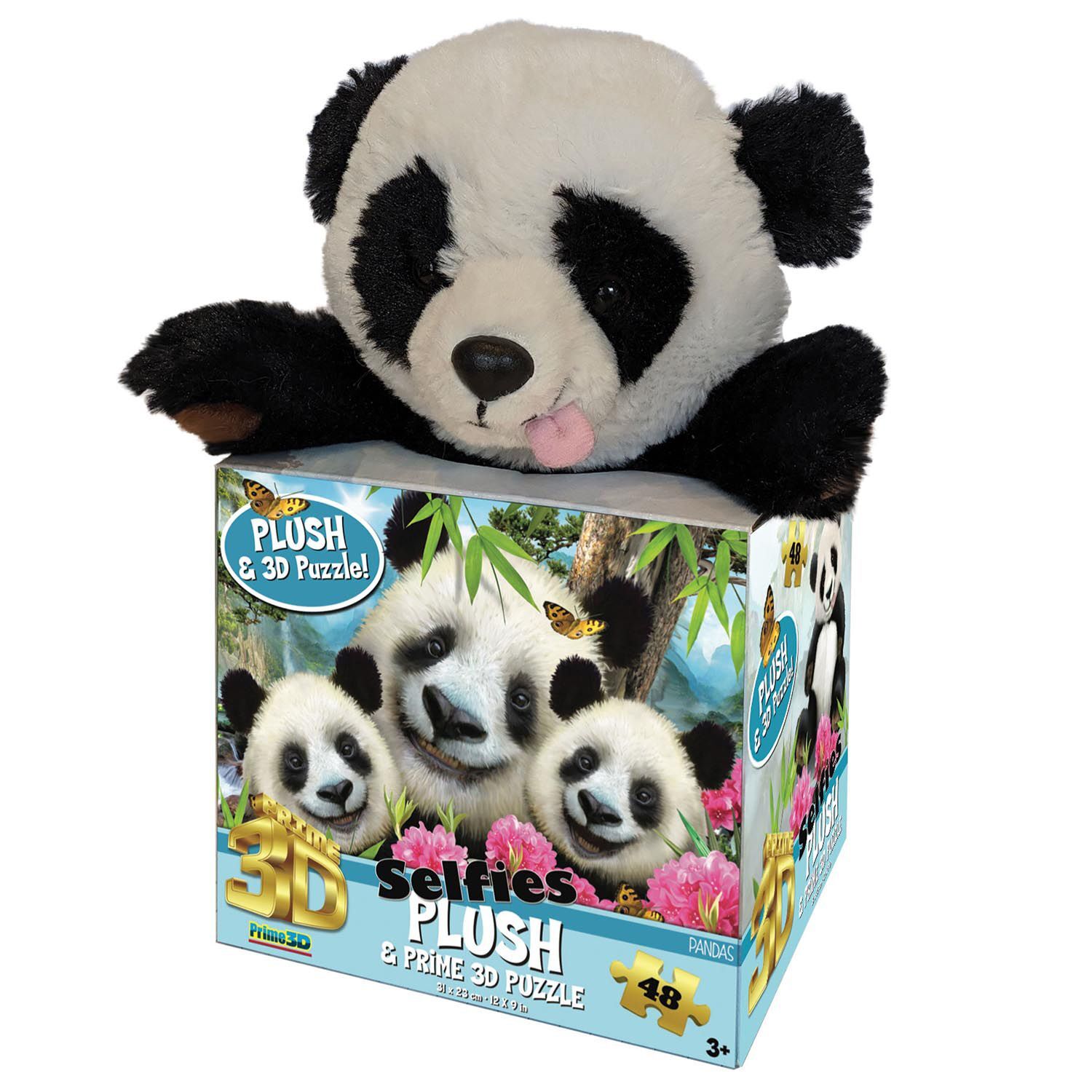 Neco Prm-15800 Prime 3D-Panda Pelüş Ve Selfie 48 Parça Puzzle