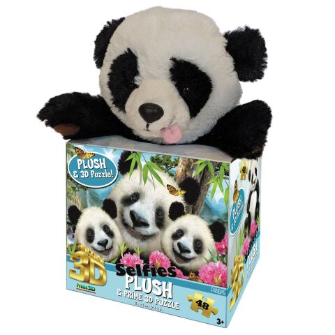 Neco Prm-15800 Prime 3D-Panda Pelüş Ve Selfie 48 Parça Puzzle