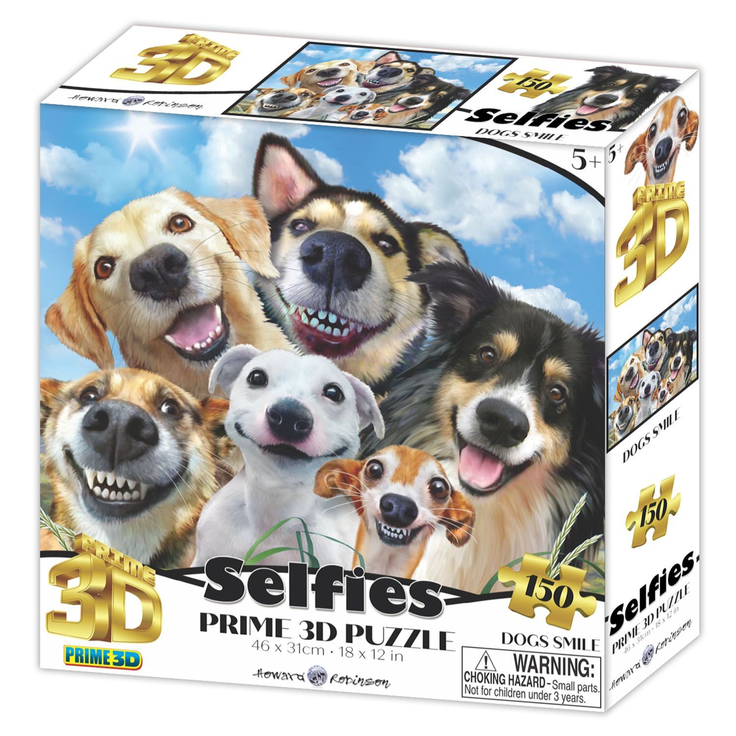 Neco Prm-20898 Prime 3D-Gülen Köpek Selfie-150 Parça Puzzle