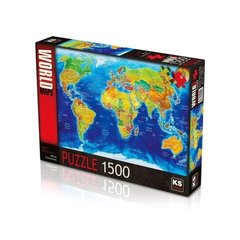 Ks Games 22011 Puzzle 1500 World Political Map