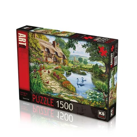 Ks Games 22007 Puzzle 1500 Cottage By The Lake