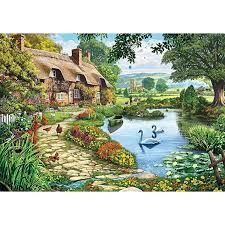 Ks Games 22007 Puzzle 1500 Cottage By The Lake