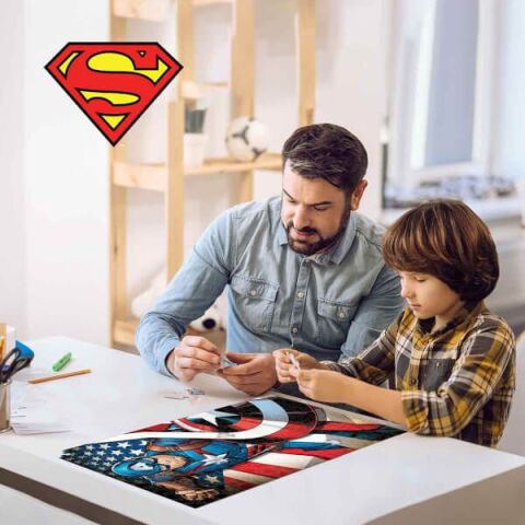 Neco Prm-35622 Prime 3D-Superman 300 Parça Puzzle-Metal Kutu