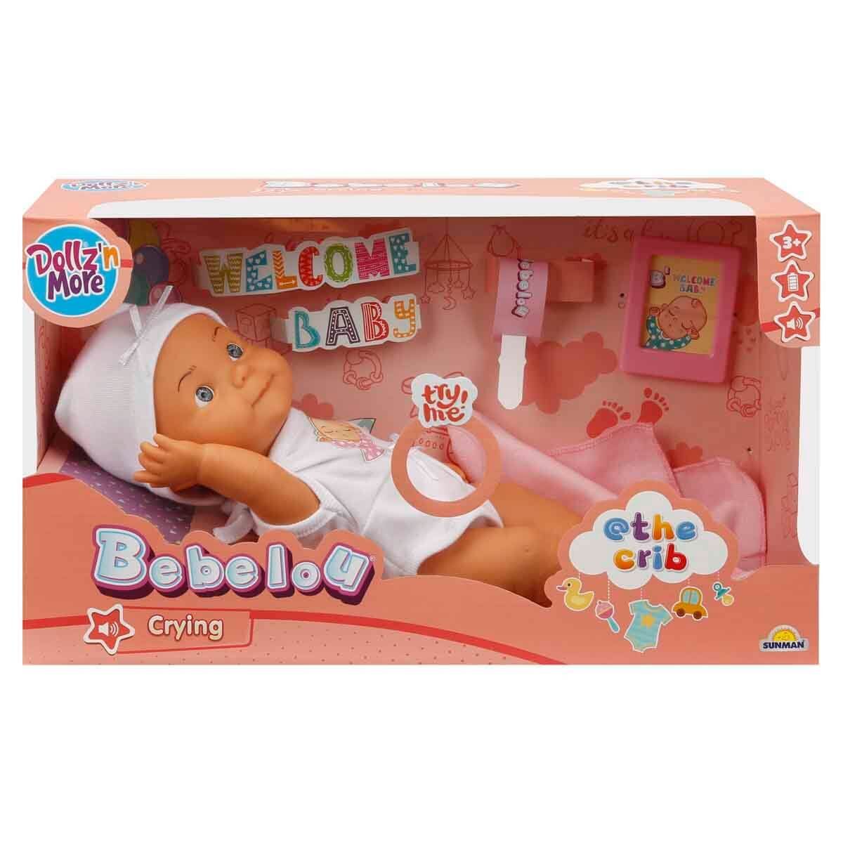 Sunman Sun-Sabc-Dzm-Bebek Set Bebelou Hoş Geldin Sesli Ağlayan 30Cm.2R. S01030101 *12