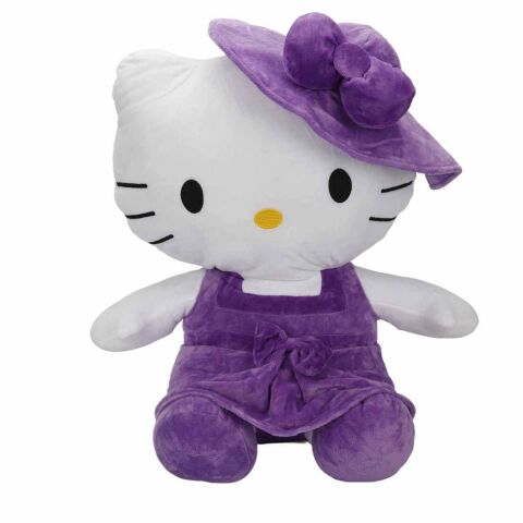 Sunman Sun-Jnh-Pff-Sk.Peluş H.Kıtty Elbiseli Şapkalı 50Cm. Mor S02002090