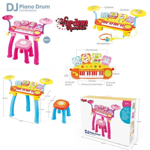 Vardem Bao-1601 24 Tuslu Dj Piyano Davul (Mp3 Ve Mikrofonlu)