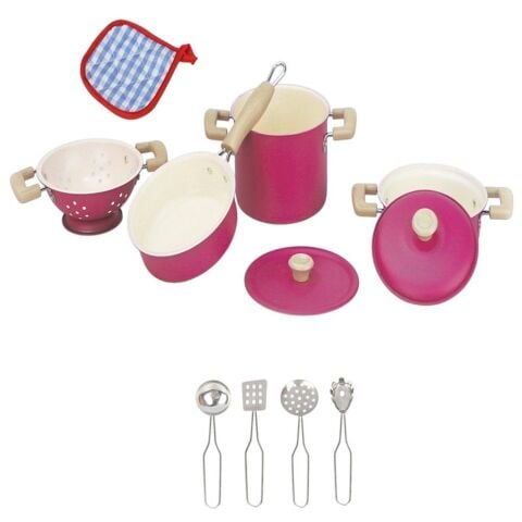 Vardem Atf-3815-6A 11 Parça Pembe Emaye Tencere Tava Seti