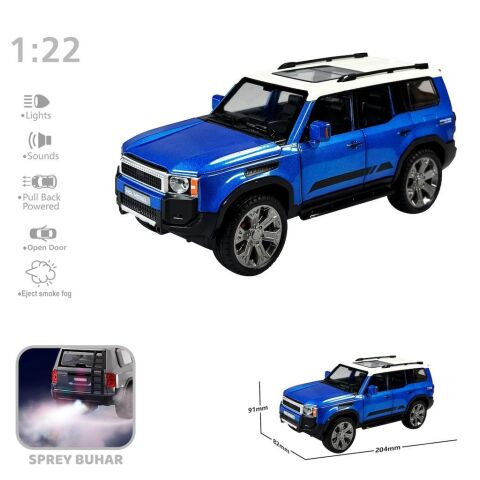 Vardem Hcl-521 Kutulu Çek Bırak 1:22 Sesli Ve Işıklı Buharlı Metal Jeep