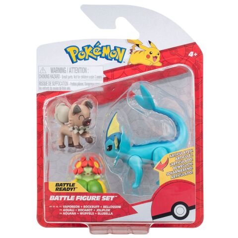 Neco Pok-95155-L Pokemon Battle 3'Lü Figür Seti Seri 15 Asorti