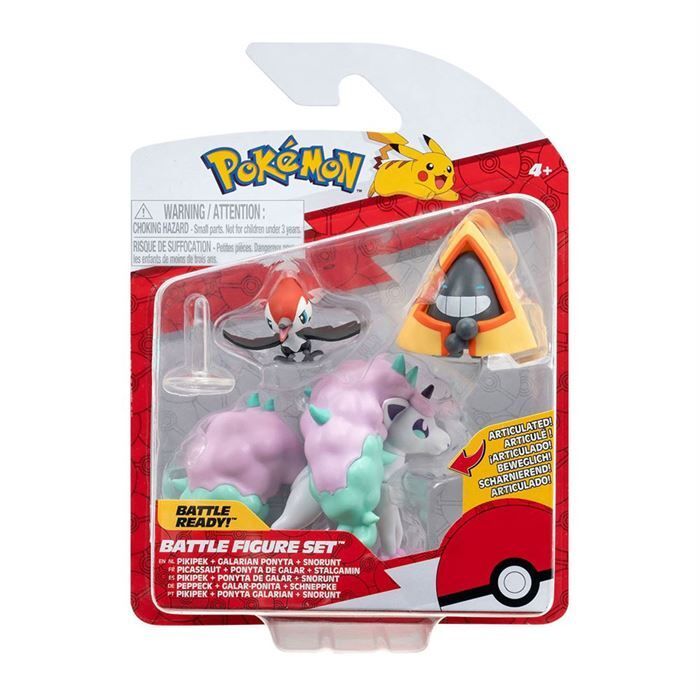 Neco Pok-95155-K Pokemon Battle 3'Lü Figür Seti Seri 14 Asorti