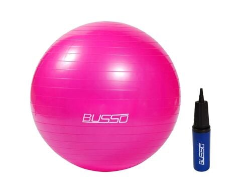Busso Gym55 55 Cm Pilates Topu Pompalı  55Cm Fuşya *10