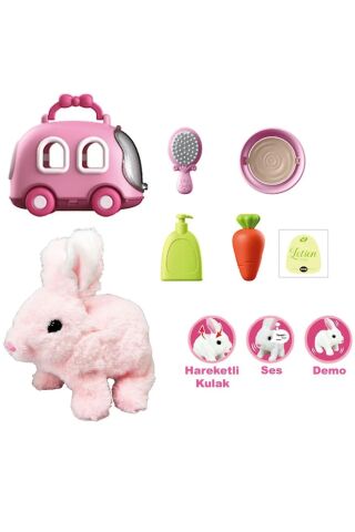 Vardem Jnd-6800 Taşıma Araba Çantalı Hareketli Pilli Tavşan Set