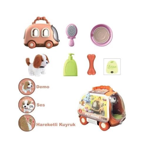 Vardem Jnd-6802 Taşıma Araba Çantalı Hareketli Pilli Köpek Set