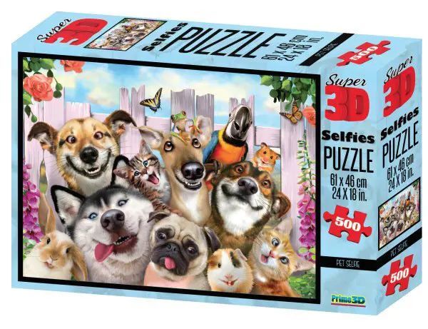 Neco Prm-10062 Prime 3D-Pet Selfie-500 Parça Yetişkin Puzzle