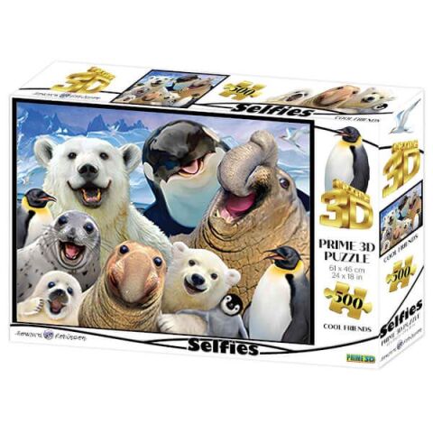 Neco Prm-10375 Prime 3D-Kutup Hayvanları Selfie-500 Parça Yetişkin Puzzle