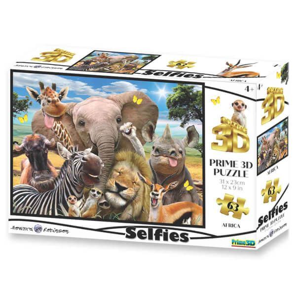 Neco Prm-10543 Prime 3D-Afrika Selfie-63 Parça Puzzle