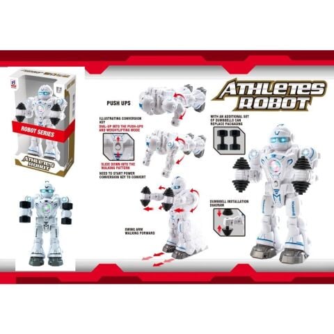 Vardem Df-6026 Işıklı Ve Müzikli Hareketli Atletik Sporcu Pilli Robot