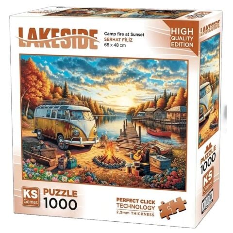 Ks Games 20810 Puzzle 1000 Vos Vos Camp Fire St Sunset