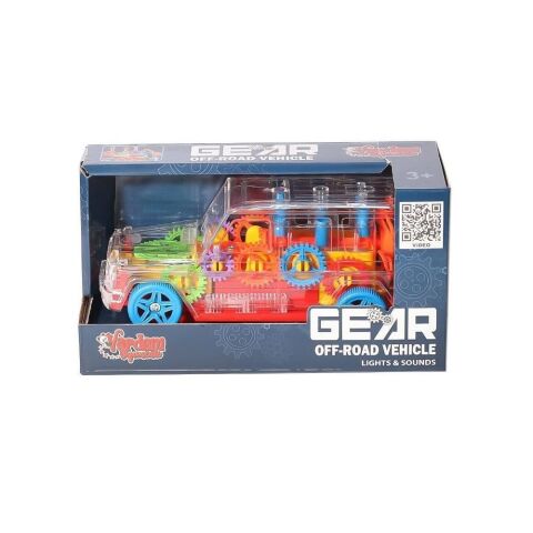 Vardem Wk-C-1A Işıklı, Müzikli Pilli Çarp Dön Şeffaf Jeep