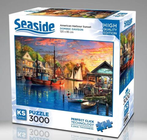 Ks Games 23023 Puzzle 3000 Amerıcan Harbour Sunset